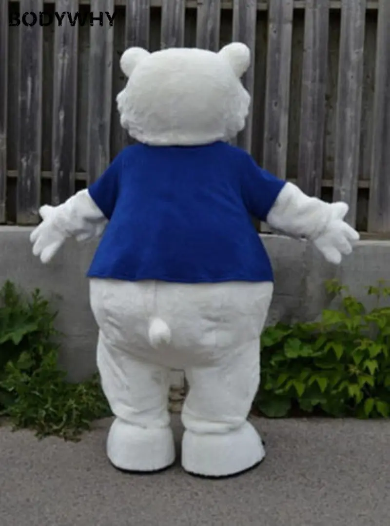 

White Bear Mascot Costume New Polar Bear Cosplay Costume Fancy Dress Up Party Unisex Adult Size Mascot for Kids Gifts