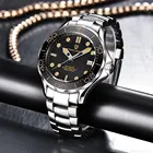 2021 г., PAGANI DESIGN 007, светящиеся часы с сапфировой керамикой, 100 м, водонепроницаемые Роскошные мужские часы из нержавеющей стали, механические часы