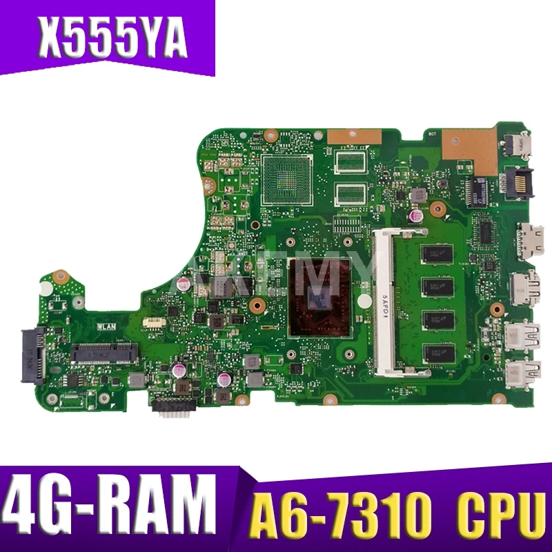 

Free usb board for ASUS X555Y X555YA X555YI X555D X555DG A555D K555Y Laptop mainboard Motherboard 4G-RAM A6-7310