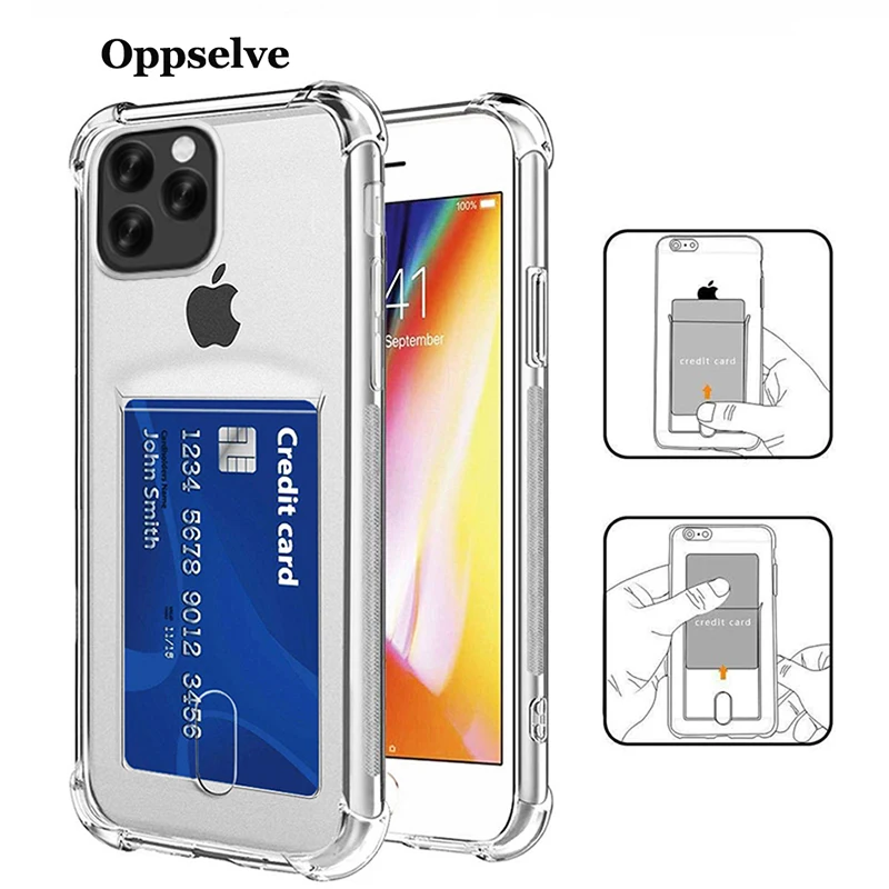 Чехол с тяжелой защитой для iPhone 11 Pro X XR XS Max 6 6S 7 8 Plus, прозрачный чехол с отделением для карт, мягкий чехол для huawei mate 30 Pro P20 P30 Lite