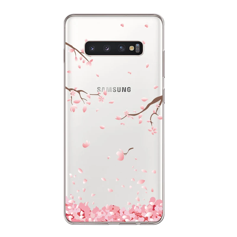 Чехол ciciber Cherry Tree для Samsung Galaxy A51 A52 A71 S21 S20 A50 A12 A21S A70 S10 S8 S9 A72 Plus S10e FE силиконовый