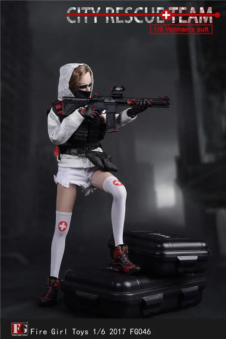 Mnotht 1:6 женский костюм 12 дюймов солдат фигурка тела город Спасательная команда