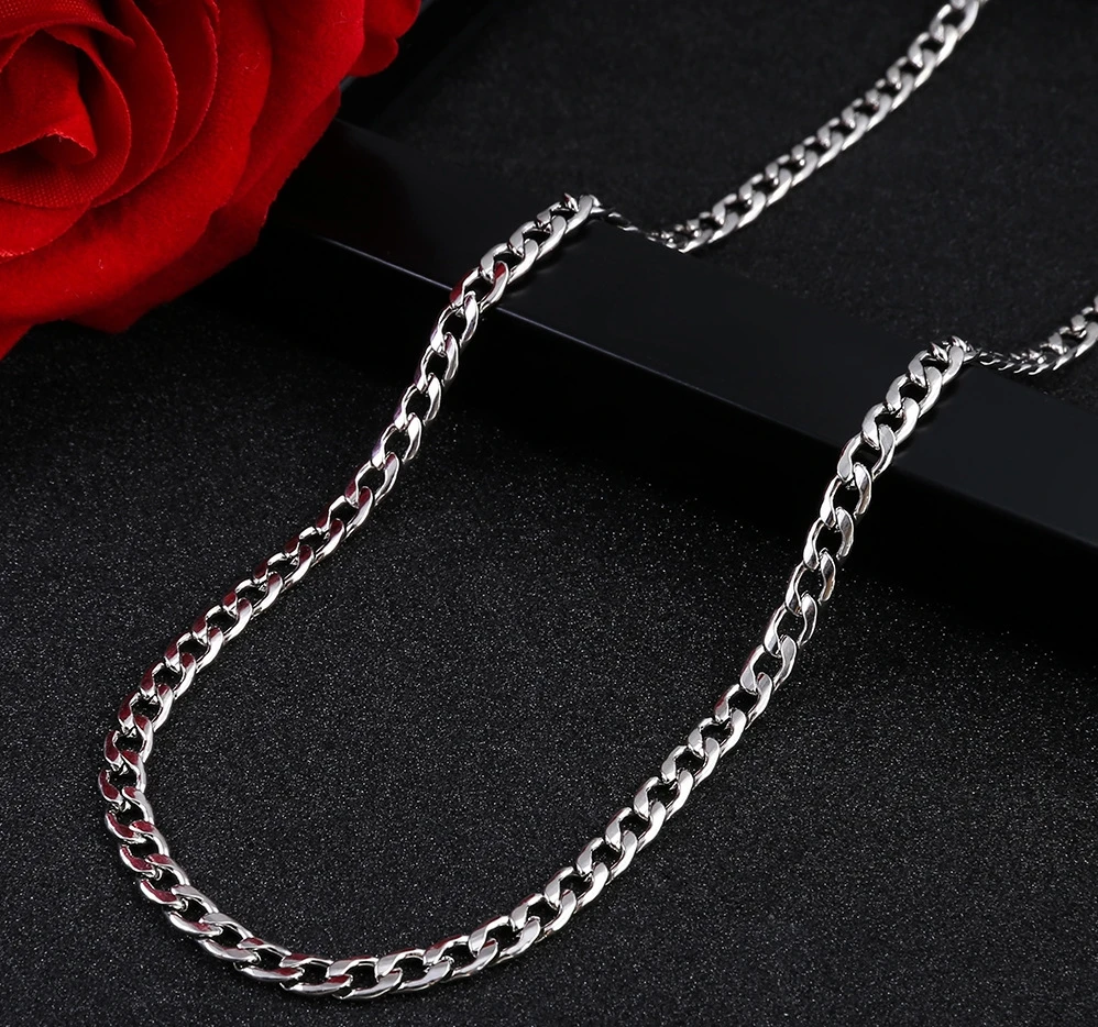 Длинное ожерелье в стиле хип хоп цепочка из нержавеющей стали ожерелья для