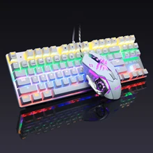 Gaming Mechanical Keyboard  and mouse  Blue Switch,Anti-ghosting For gamer, USB wired Keyboard Laptop PC