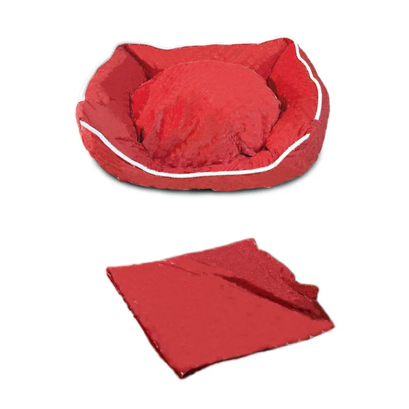 Bed and Blanket Кровать для домашних животных маленькие средние и большие собаки кровать диван уютный домик для собак и щенков пуделей гнездо сна теплый питомник/Одеяло/Подушка PB0052 - Цвет: Bed and Blanket
