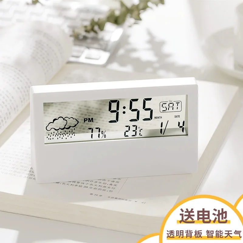 

Table White Wake Up Alarm Clock Electronic Creative Digital Display Alarm Clock Kids Reloj Despertador Desk Decoration BJ50NZ
