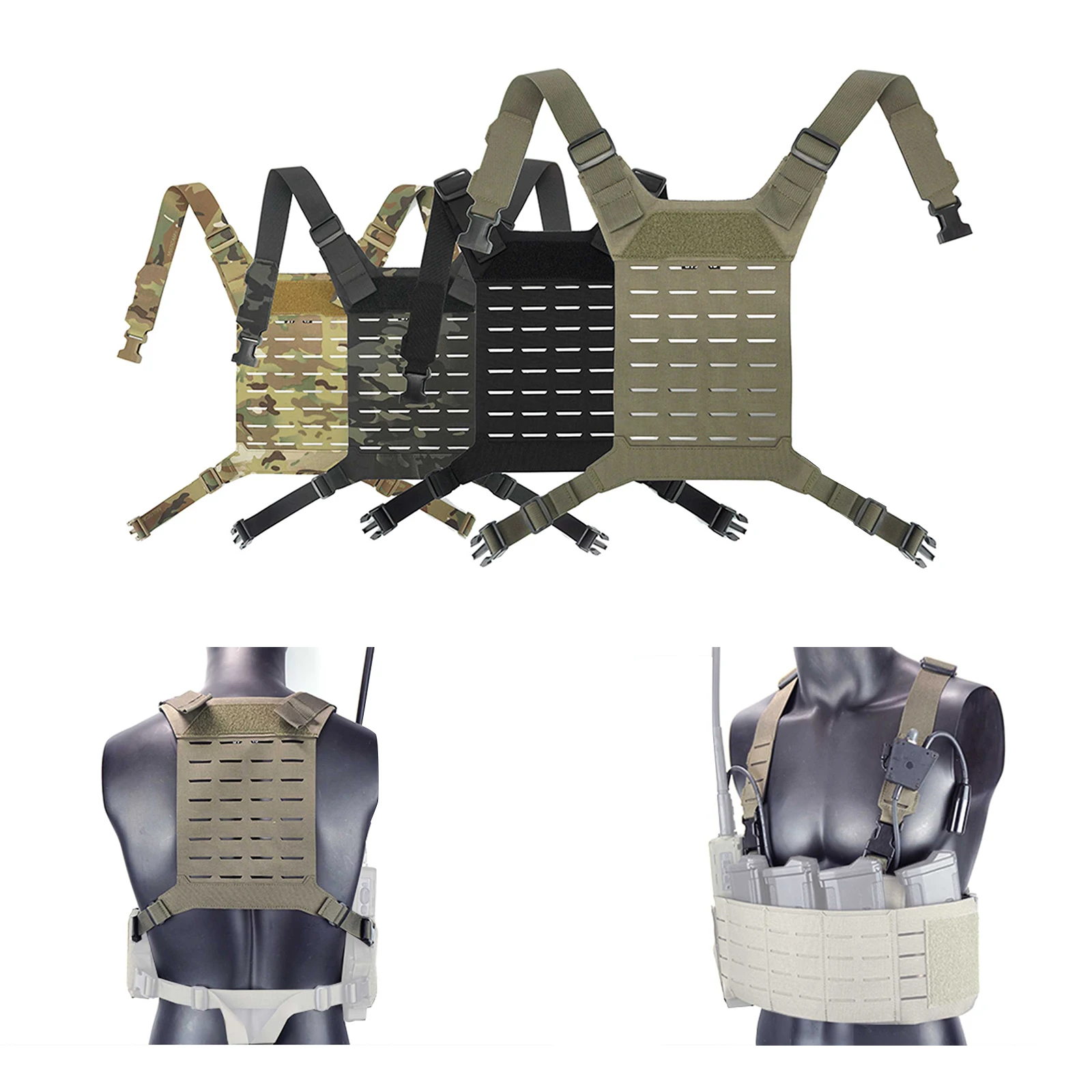 

DMGear D3 SS MK Series Chest Rig Universal MOLLE Tactical Back Panel - BK