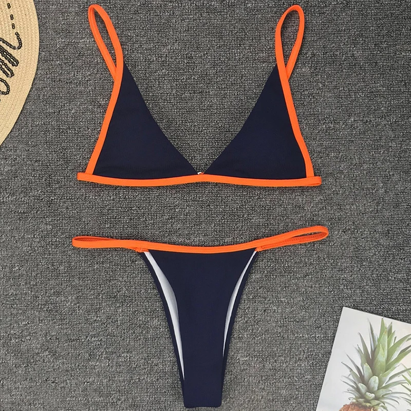 Микро бикини сексуальный купальник для женщин стринги Мягкий одноцветная