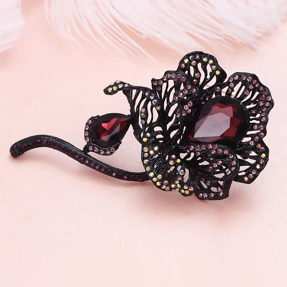 Большие броши для женщин красивая винтажная Красивая Цветная брошь со стразами и