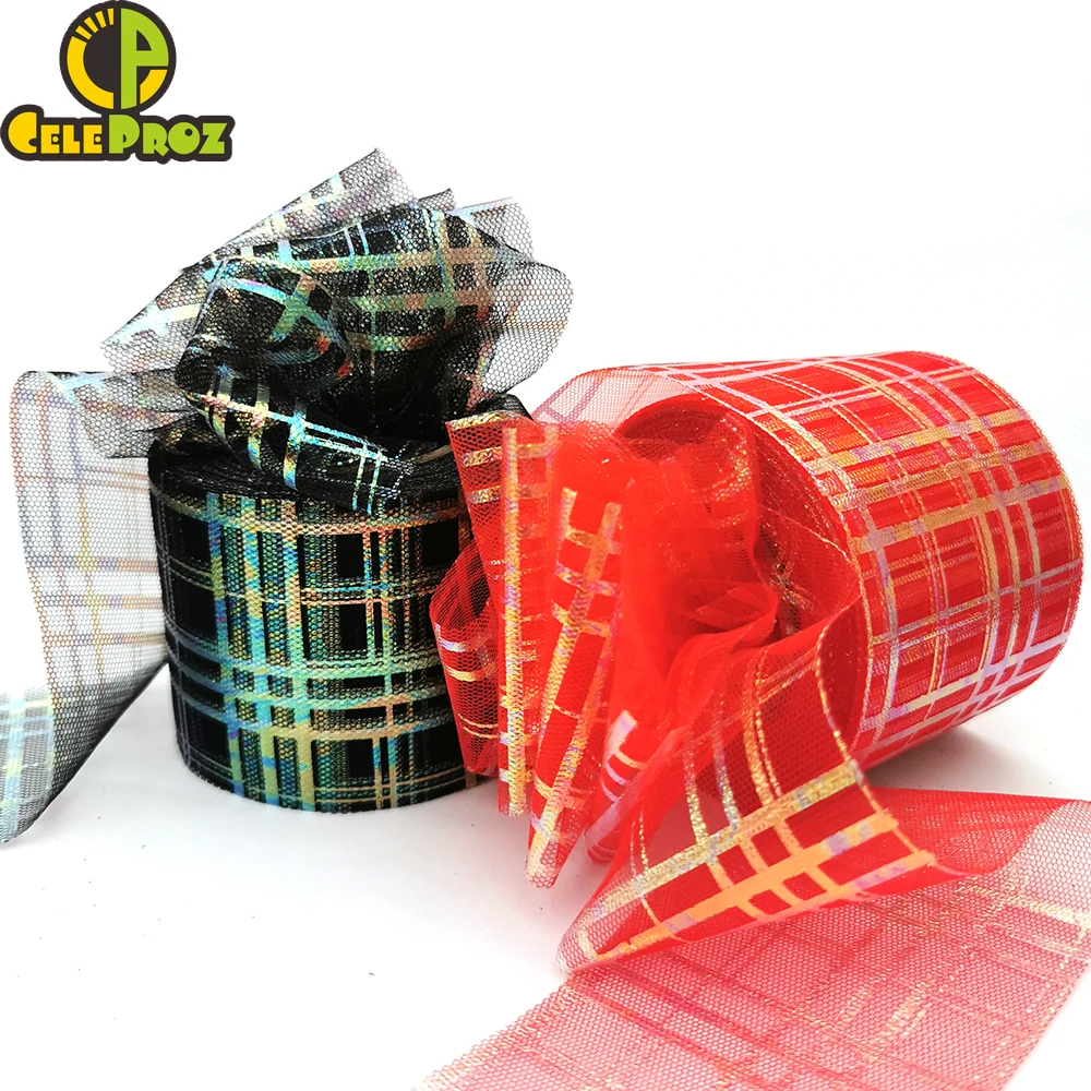 Тюлевая блестящая иллюзорная сетчатая ткань рулон 6 см 25 ярдов головная