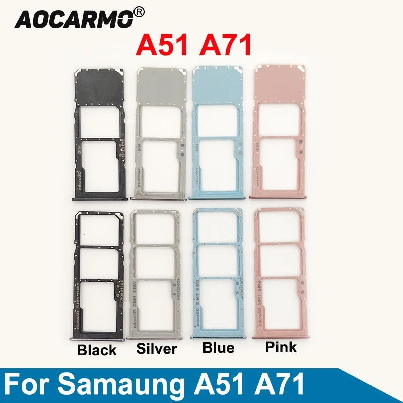 Aocarmo для Samsung Galaxy A51 A71 A515F SM A7160 SIM карта с двумя и одинарными слотами Sim карт
