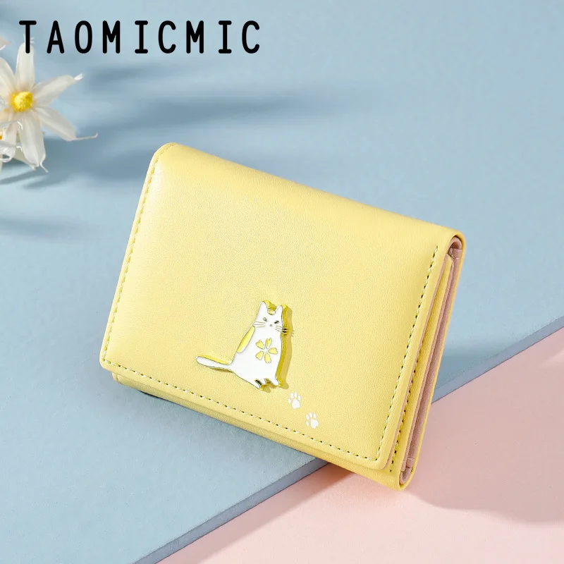 Новое поступление 2020 милый кошелек тройного сложения для девушек карт в