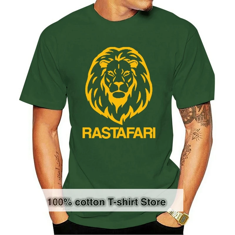 

RASTAFARI LION T-SHIRT - VARIOUS SIZES + COLS ( Branded rasta jah Jamaica)