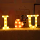 Светящиеся светодиодные буквы Ночной светильник лампа с английским алфавитом, цифрами Свадебная вечеринка украшения на Рождество, украшение для дома аксессуары