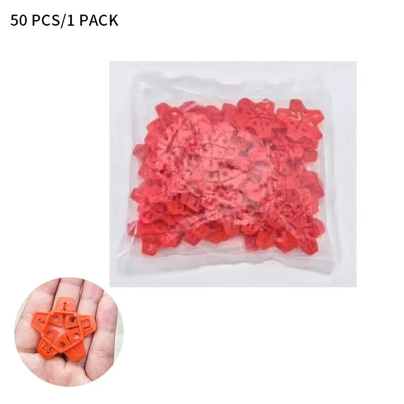 

50pcs 5 Size Ceramic Gap Tile Leveling System Locator Cross Tile Leveling System Gap Manual Grout Pump Floor Construction Tools