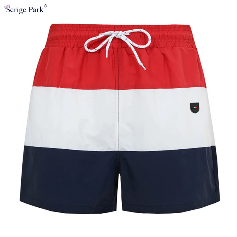 

Мужские короткие пляжные брюки 2021, высокое качество, французская серия, парк с бейджем, стильные мужские короткие брюки, короткий купальник,...