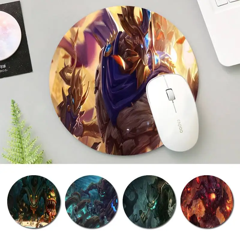 

Luxury LOL Maokai Mouse Pad mouse non-slip pad player pad Round size rubber Gaming mouse Pad office Desk Mat