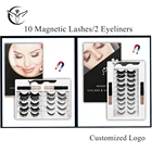 1510 пары магнитное поле и подводка для глаз, без клея Водонепроницаемый Магнитный ресницы подводка для глаз магнитный Набор, Faux Cils Magnetique
