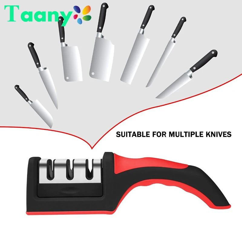 

Three-level knife sharpener kitchen household multi-function knife sharpener tungsten steel ceramic kitchen knife sharpener tool