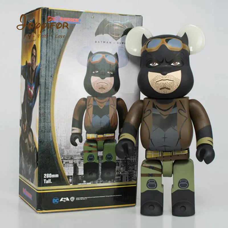 Коричневый 11 дюймов 400% Bearbricklys фигурки блок Медведь ПВХ прыгающий вампир Babybear Куклы Коллекционные модели игрушки для детей друзей - Цвет: Коричневый