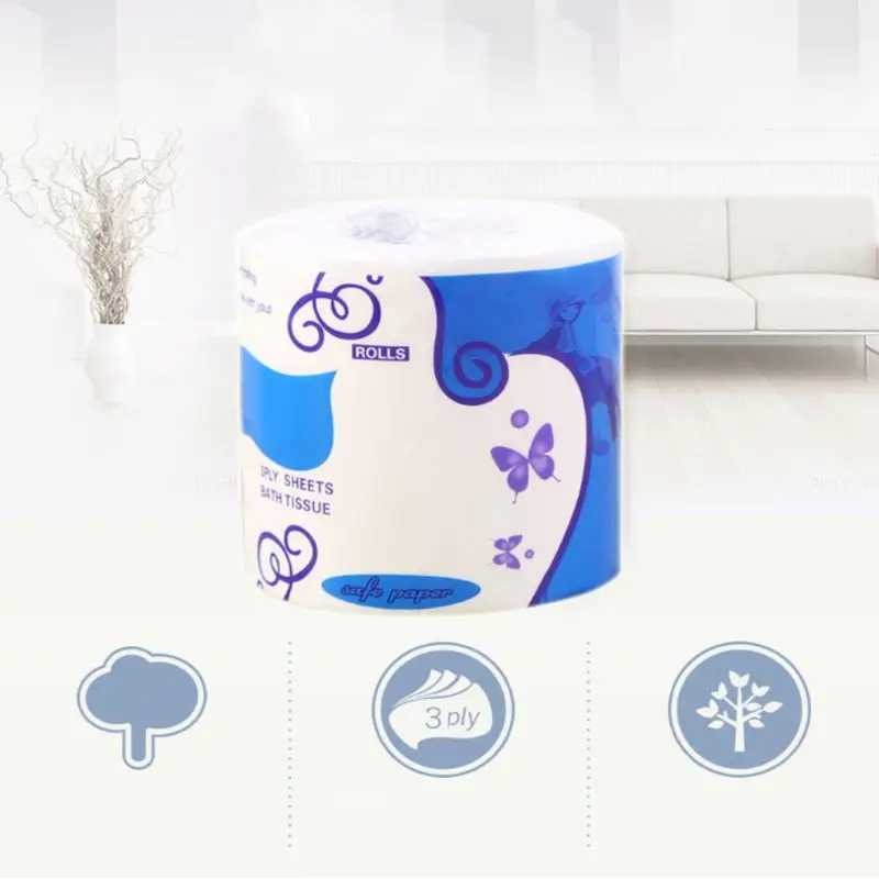 10x10 см трехслойная туалетная бумага для домашней ванной туалетной бумаги мягкая
