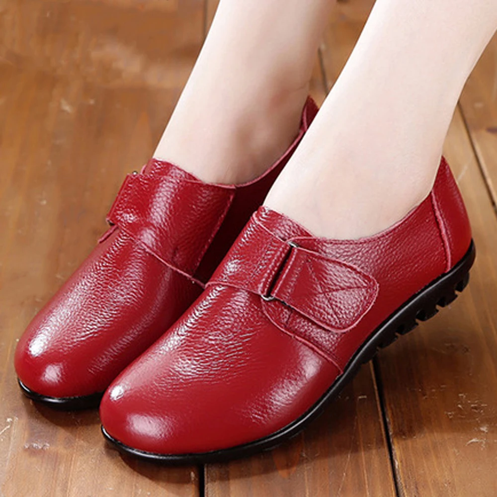 Женская обувь из натуральной кожи на плоской подошве Удобные весенне осенние