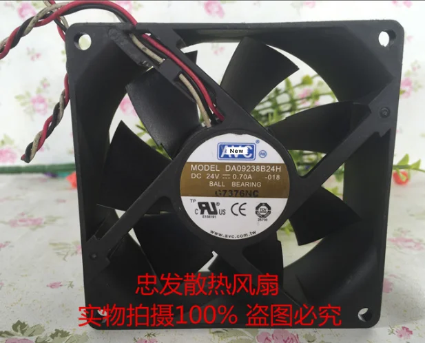 

FOR AVC DA09238B24H -018 DC 24V 0.70A 92x92x38mm Server Cooling Fan
