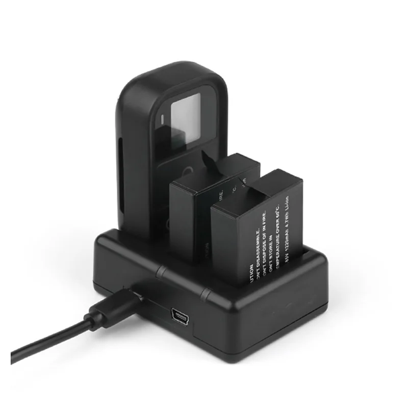 Новый 3 в 1 для GoPro Hero 6 7 8 аккумулятор + 3-стороннее Дистанционное зарядное