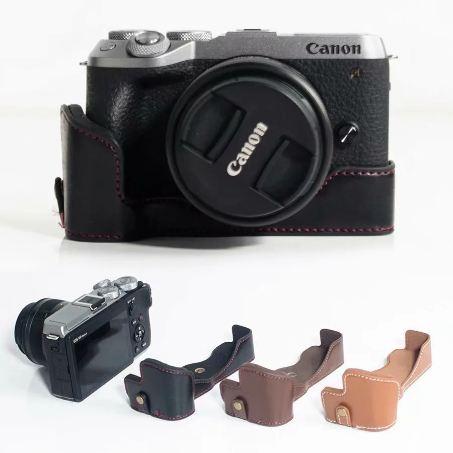Кожаный защитный чехол для камеры Eos M6 Mark II EOS M6II|Сумки фото-/видеокамеры| |