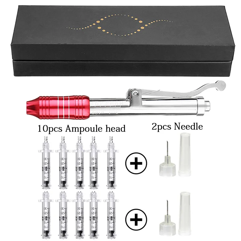 pen 10 head 2 needle Гиалуроновая кислота Ручка Шприц комплект для удаления морщин анти старения лифтинга губ распылитель для распыления без иглы инъекции пистолет - Номер модели: pen 10 head 2 needle