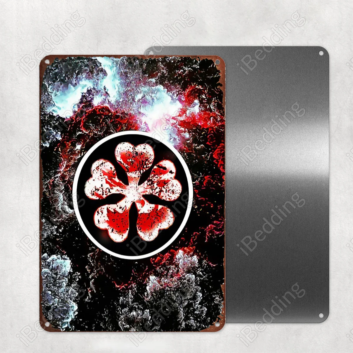 

Винтажные металлические знаки с чёрным клевером, 20 х0 см