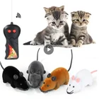 Пульт дистанционного управления коричневый игрушка крыса, мышь для кошек для домашних питомцев котенка собаки новинка подарок портативная Милая электронная мышь игрушка интерактивная игрушка для кошек