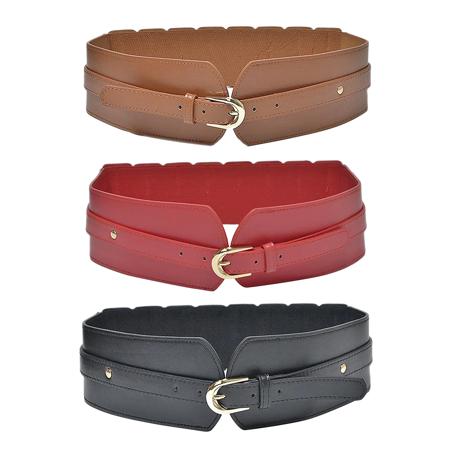 

Women Ladies Wide Corset Waistband Leather Band Waist Belt Dress Belt