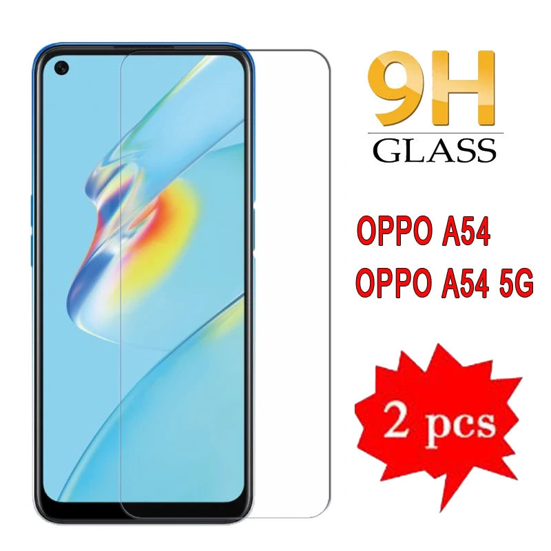 

OPPOa54 2-1Pcs 9H Glass For OPPO A54 Cover Smartphone Screen Protector Film For OPPO A54 5G A 54 Explosion-proof Tempered Glass