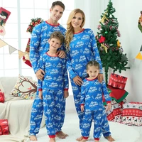 cartoon christmas family matching pajamas outfits deer bear clothes set new year father mother kids sleepwear xmas clothes sets