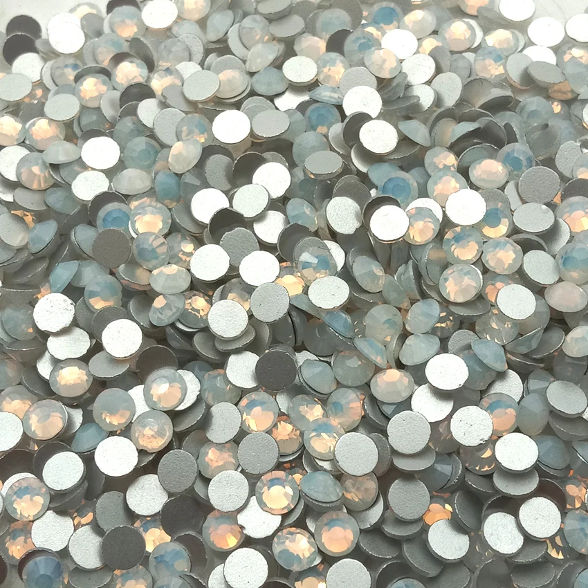 SS3 SS30 белые опаловые стразы не горячая фиксация с плоским основанием для ногтей