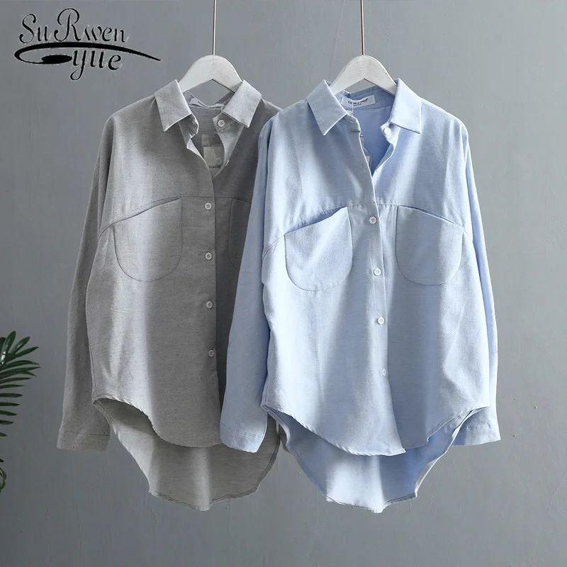 Новые модные однотонные женские рубашки с карманами и рукавом летучая мышь