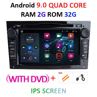 9.0 2G32G 4CORE-B Android 9,0 4 ядра/8 ядерный ips экран DSP 2 DIN Автомобильный gps для opel Vauxhall Astra H G J Vectra Antara Zafira Corsa dvd-плеер - Цвет: 9.0 2G32G 4CORE-B