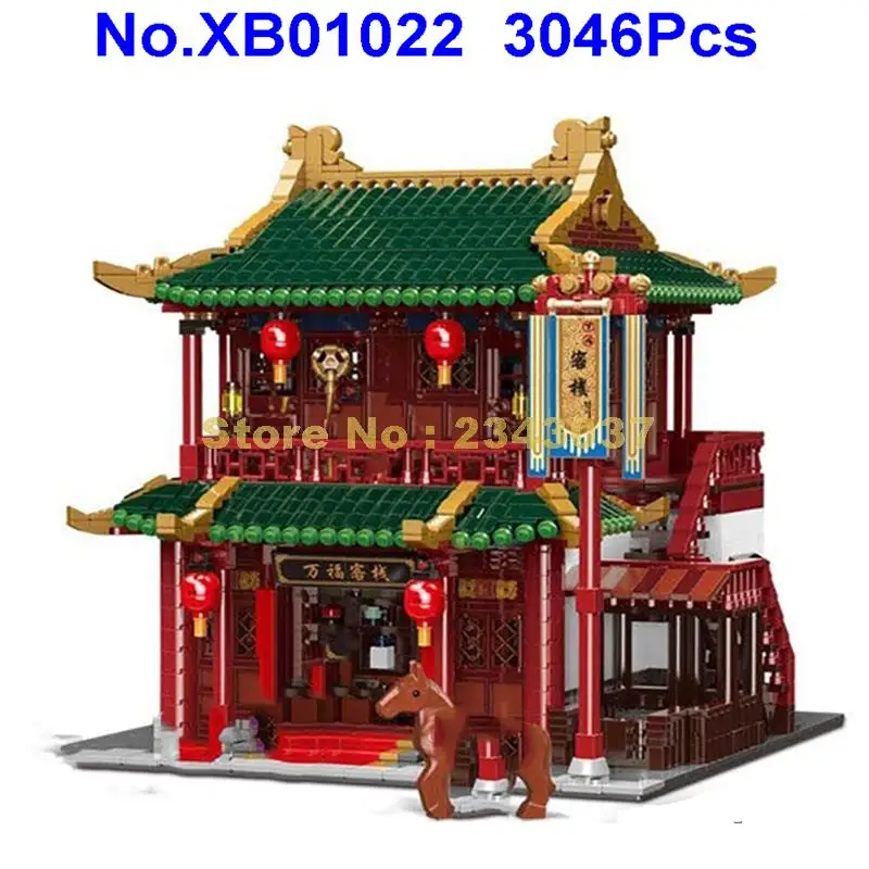 Xb01022 3046 шт. строительные блоки Street View Chinese здание ИНН 7 игрушек|Блочные