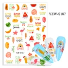 Фрукты, пирожные, кокосовый клей, 3d наклейка для ногтей, фольга, фотообои, милый дизайн, наклейки для ногтей, принадлежности для маникюра, инструмент