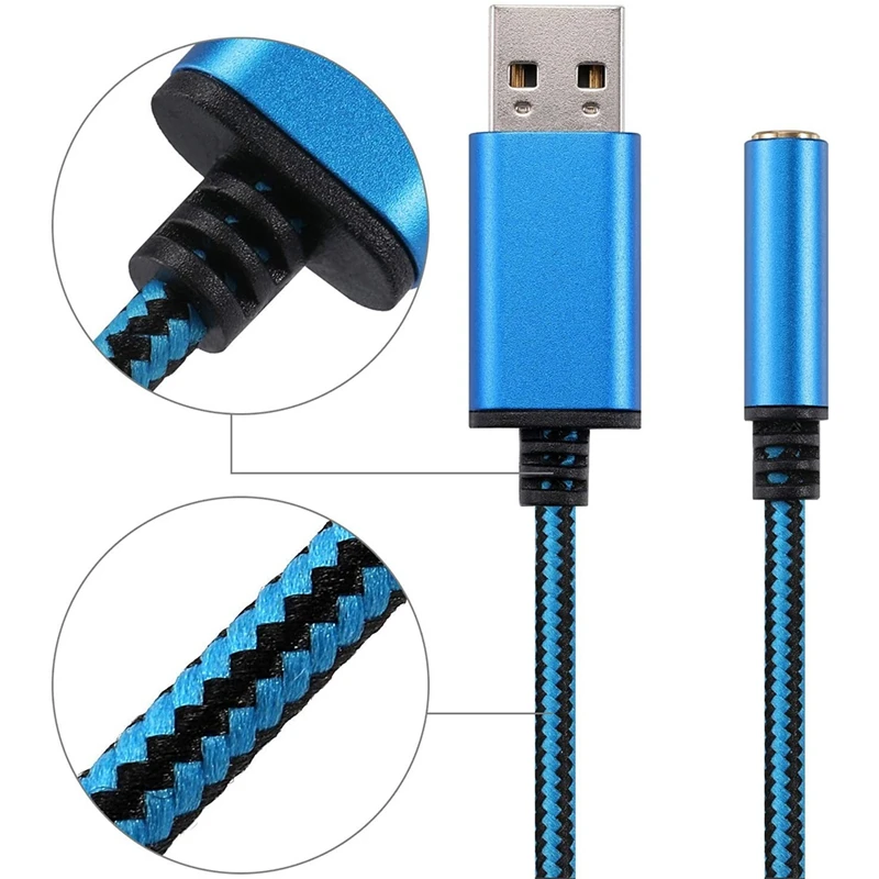 Переходник с USB на аудиоразъем для наушников 3 5 мм внешняя стереозвуковая карта