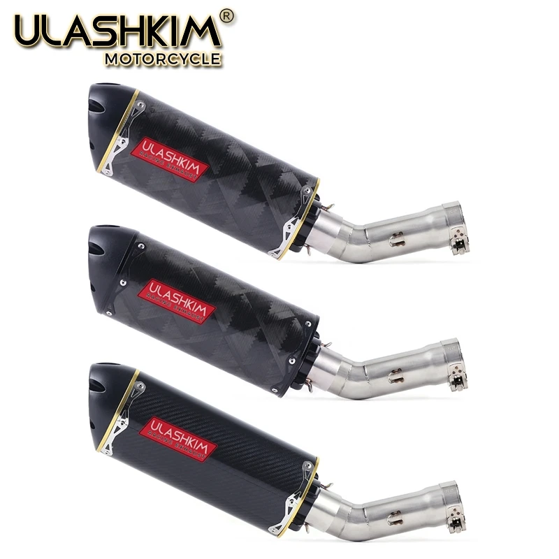 

Motorcycle Full System Muffler Escape Exhaust Middle Link Pipe Accessories Slip On For Yamaha Fazer FZ8 FZ8N FZ800 2010 to 2015