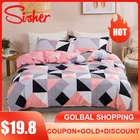 Комплект постельного белья в скандинавскую геометрическую клетку, 23 шт., размер 220x240, размер King, односпальный, двуспальный, Queen, пододеяльник для пары, пододеяльник (без простыни)