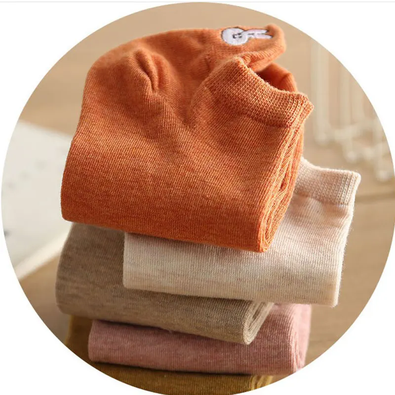 

2020 Funny Cute Ankle Socks Animal Embroidery Socks Crew Cotton Socks Novelty Harajuku Designer Retro Short Sock fashion soft