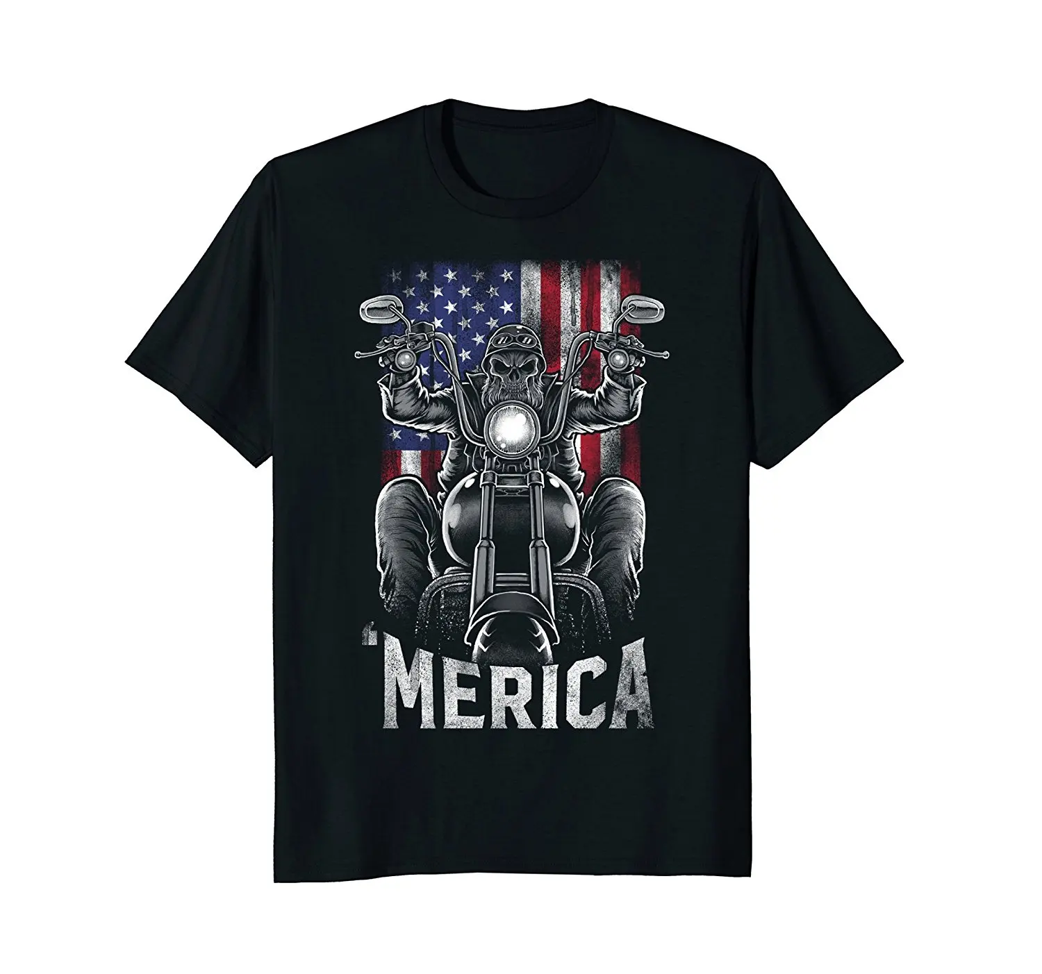 

2019 New Summer Casual Men Tee Shirt American Biker