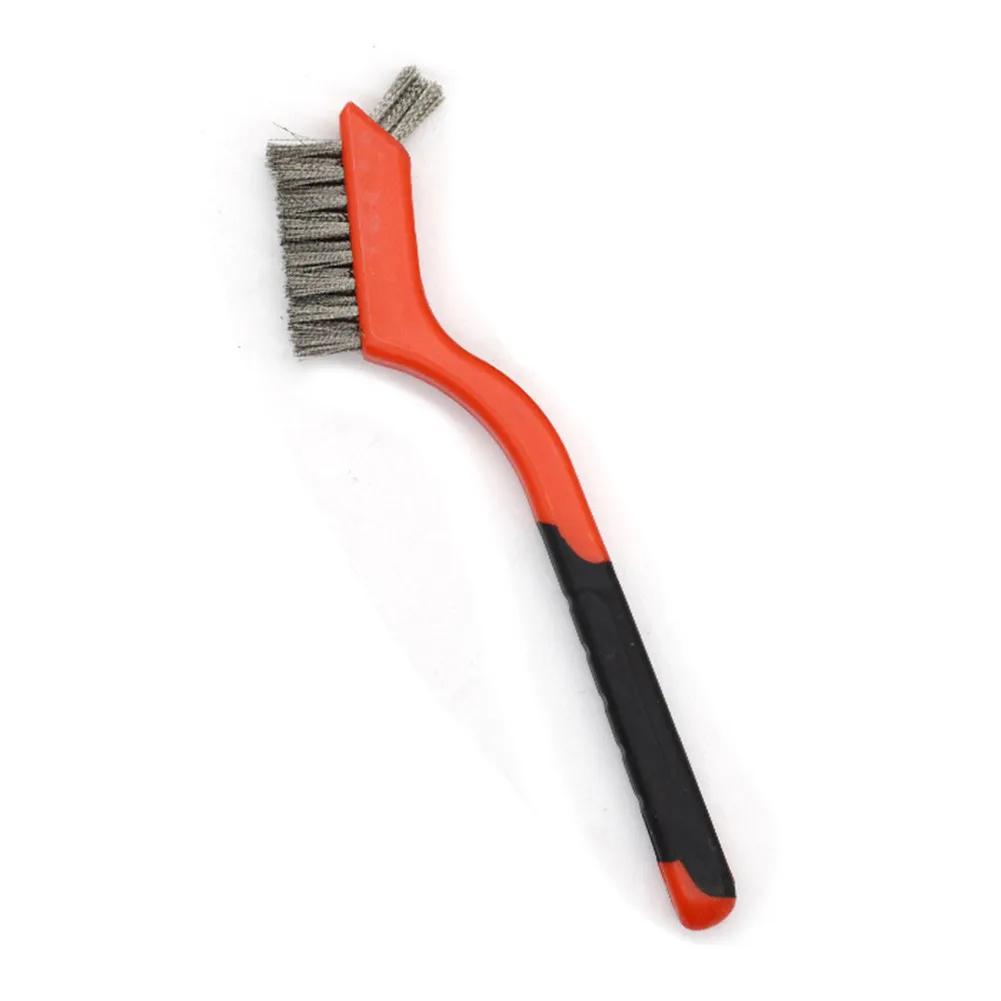 

Wire Brush Brass Nylon & Steel Brushes Rust Remover Cleaning Polish Different Brush Heads On Long Plastic Handles Durable