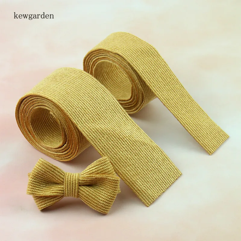 Kewgarden золотой порошок вельвет многослойные тканевые ленты 1," 1" 10 мм вручную изготовленная лента DIY бант аксессуары для волос 8 метров