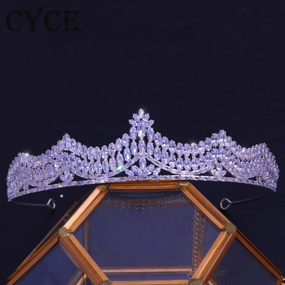 CYCE Luxury Full Zircon Crowns Wedding Hair Accessories Bride Diadem Shining Headpieces For Birthday, Party Jewelry Accessories