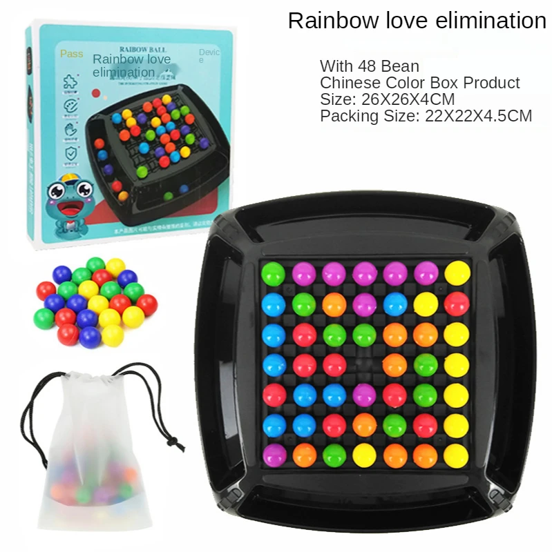 

Desktop Toy Game Parent Child Interaction Happy Love Eliminate Rainbow Xiaole Chess Kids Toys Educational Montessori Toys
