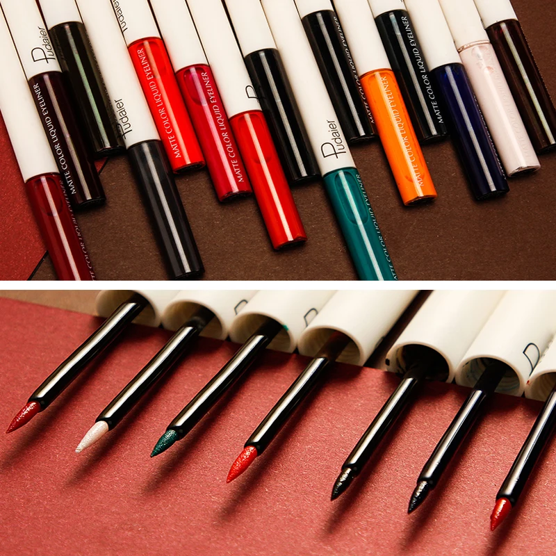 Стойкая жидкая подводка для глаз Pudaier водостойкая быстросохнущая матовая